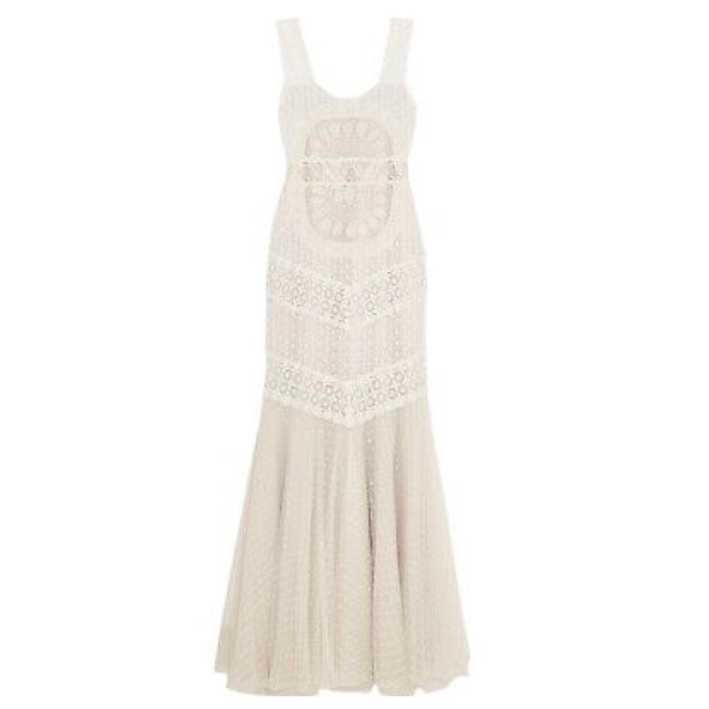 ALICE + OLIVIA Kimberly Sleeveless Embroidered Maxi Dress - Picture 6 of 13